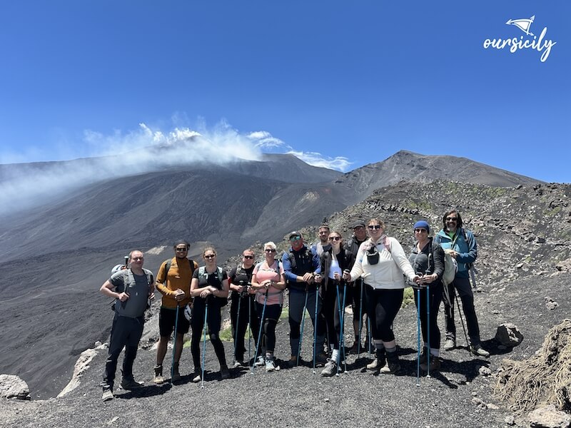 Hikers on Etna